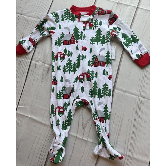 Holiday Time Baby Boys Holiday Sleep N Play One Piece Footed Crawler 3-6 M New - Picture 1 of 5